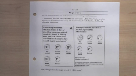 Thumbnail for Topic 26 - Margin of Error