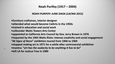 Thumbnail for entry Noah Purifoy