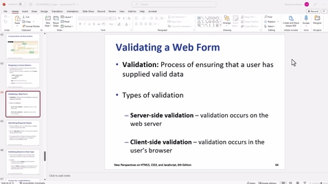 Thumbnail for entry Video 10 - Validating a webform Part I