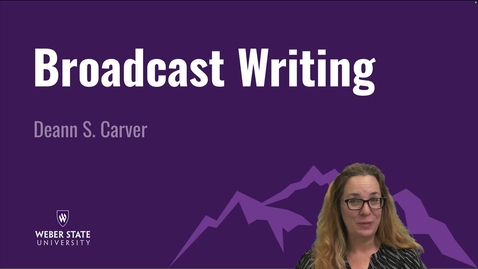 Thumbnail for COMM 1130 Broadcast Writing