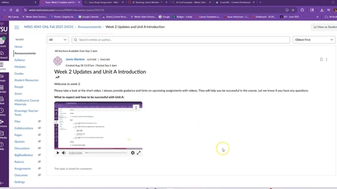 Thumbnail for Video Annoucements