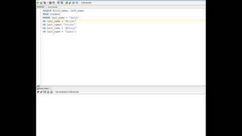 Thumbnail for Where statement using IN function