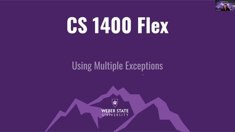Thumbnail for entry CS Flex 1400 Multiple Exceptions 6-1