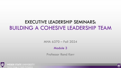 Thumbnail for Building A Cohesive Leadership Team