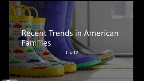 Thumbnail for entry Ch. 12 - Recent Trends in American Families (21:47)