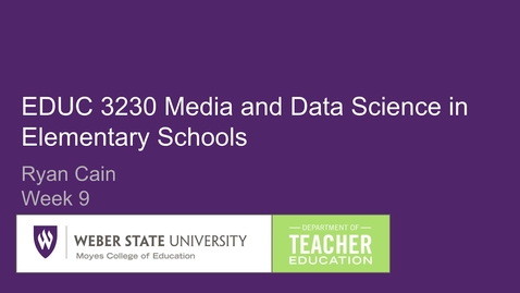 Thumbnail for EDUC 3230 Week 9