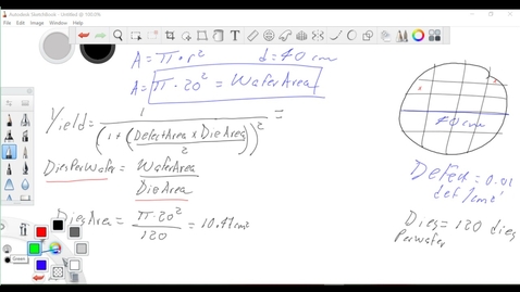 Thumbnail for entry 11: Wafer Yield Example