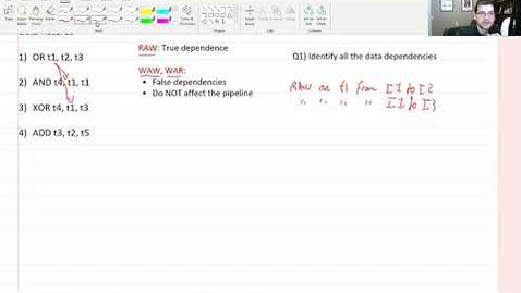 Thumbnail for entry 13 Data Hazards Example Part 1