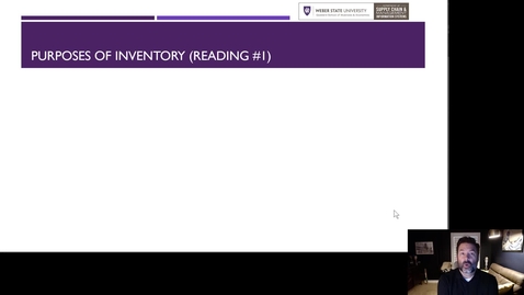Thumbnail for Purposes of Inventory (4 mins 42 sec)