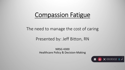 Thumbnail for Jeff Bitton - Healthcare Policy Presentation