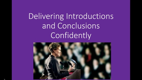 Thumbnail for COMM 1020 - Introductions &amp; Conclusions
