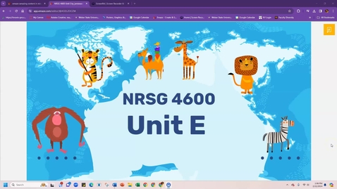 Thumbnail for entry NRSG 4600 Unit E Overview