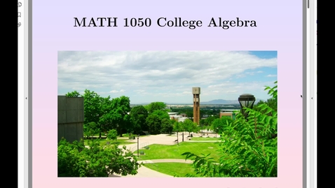 Thumbnail for entry Intro-Math1050-Fall22