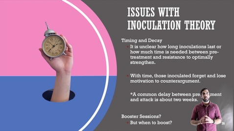 Thumbnail for entry Strengths and Weakness of Inoculation Theory (4/4)