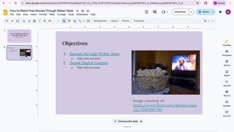 Thumbnail for How to Watch Free Movies through WSU