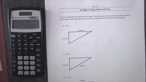 Thumbnail for Topic 45 - Right Triangles (SOH-CAH-TOA)