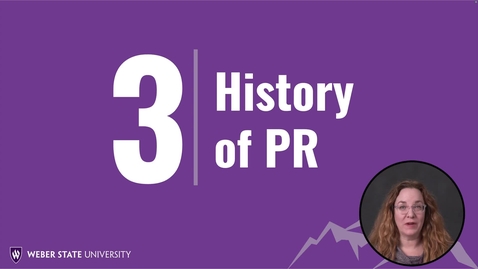 Thumbnail for Week 2 COMM 3400 PR History