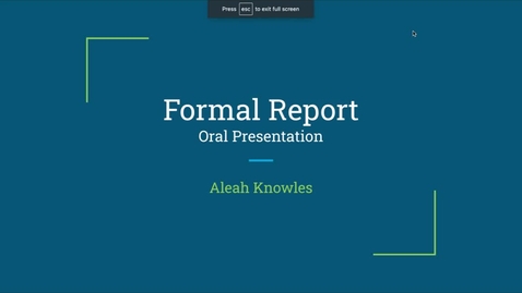 Thumbnail for entry Oral Presentation