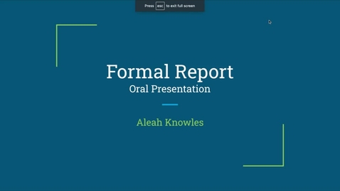 Thumbnail for Oral Presentation