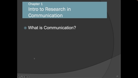 Thumbnail for entry Chapter 1 - Intro to Communication Research
