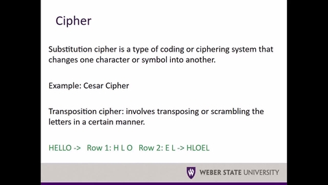 Thumbnail for CYBR 3300 Week 7