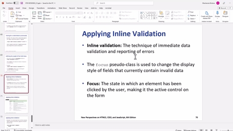 Thumbnail for Video 11 - Validating a webform Part II