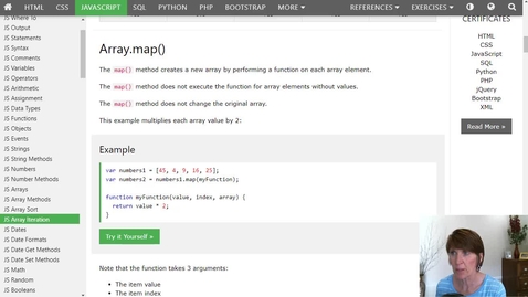 Thumbnail for The map and filter array iteration methods