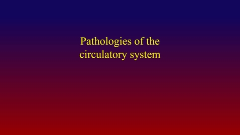 Thumbnail for Pathologies of the circulatory system