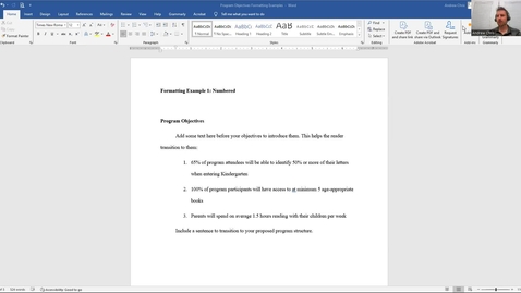Thumbnail for Program Objective Examples