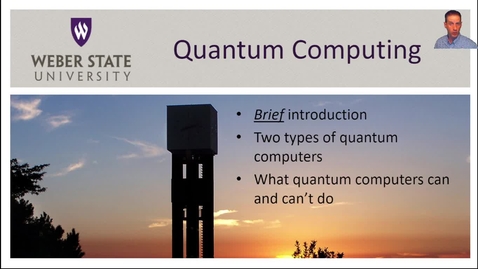 Thumbnail for CS 4110 - Quantum Computing