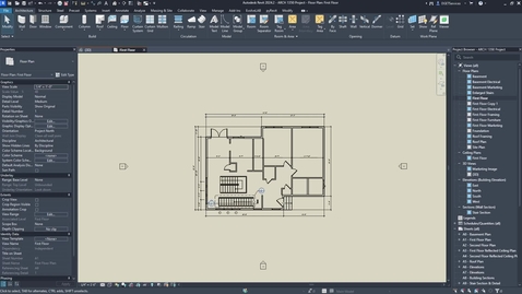 Thumbnail for ARCH 1350 U-Shaped Stairs Section View
