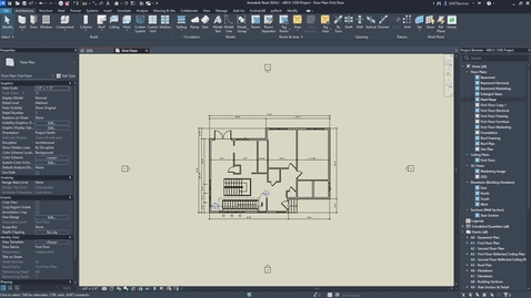 Thumbnail for entry ARCH 1350 U-Shaped Stairs Section View