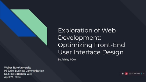 Thumbnail for entry Front-End User Design