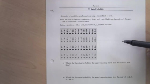 Thumbnail for entry Topic 22 - Basic Probability