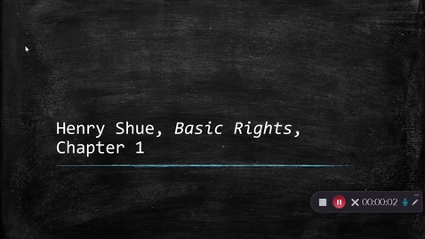 Thumbnail for Henry Shue,  Basic Rights Chapter 1