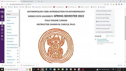 Thumbnail for ANTH 1000: MiniFAQ3: How Do I Access the Course Lectures?