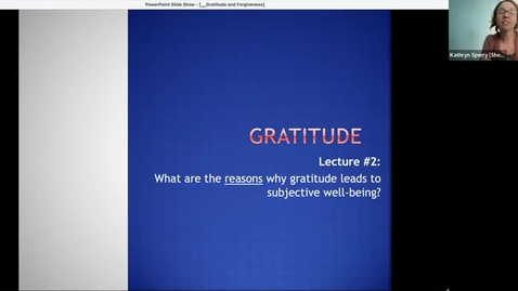 Thumbnail for Module 4 - Gratitude (lecture #2) - why does gratitude lead to subjective well-being?