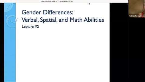 Thumbnail for entry Module 6 - gender differences in verbal, spatial, and math