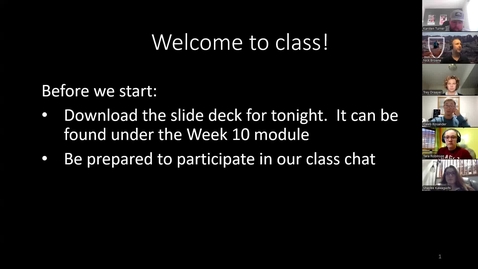 Thumbnail for Class Recording Week 10 Fall 2025