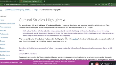 Thumbnail for entry Cultural Studies Part 1