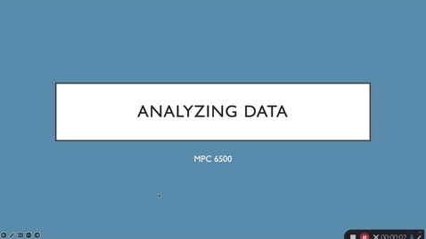 Thumbnail for entry Analyzing Data
