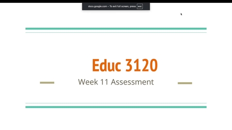 Thumbnail for Welcome Assessment - Google Slides - 31 October 2025