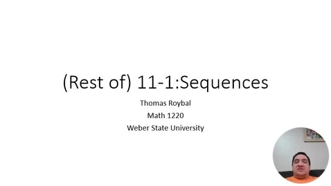 Thumbnail for (Rest of) 11-1 Sequences