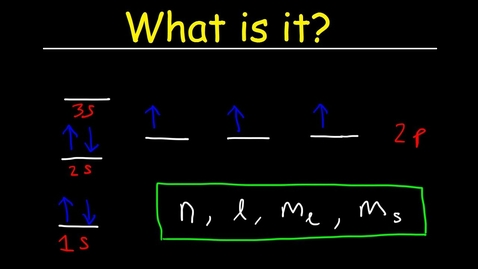 Thumbnail for HTHS 1110 F02-04a: How Electron Orbitals Get Filled Video with Questions
