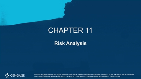 Thumbnail for Chapter ELEVEN - Risk Analysis
