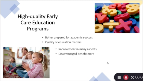 Thumbnail for entry High-Quality Early Care Education Programs