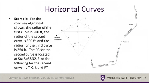 Thumbnail for entry Module 3.1 Horizontal Curve Tutorial Video