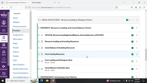 Thumbnail for CM3130_ScheduleCostMetrics_RecordedLecture_04022025