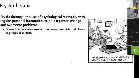 Thumbnail for Class 4:20:22 Therapies part 1