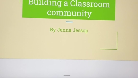 Thumbnail for entry building a classroom community